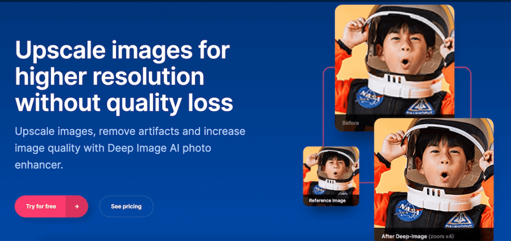 Deep Image AI Upscaler