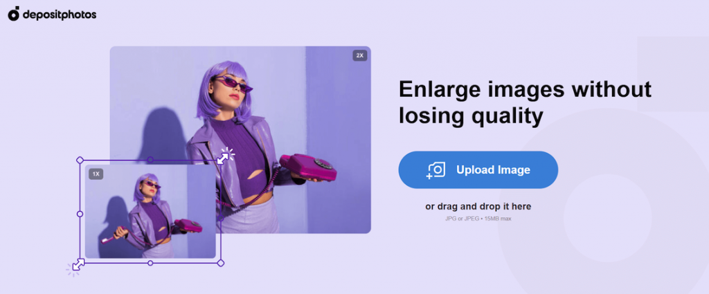 free image upscaler by Depositphotos