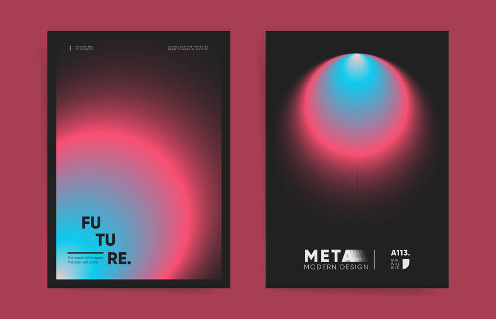 vintage vibes meet the trend of futurism in graphic design