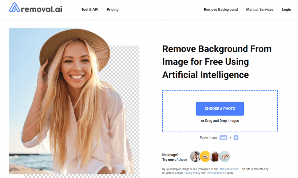Removal.ai background remover app
